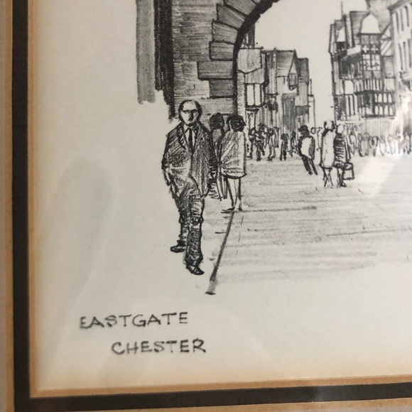 Vtg UK Brian Lewis Pencil Art Framed - Picture 5 of 13